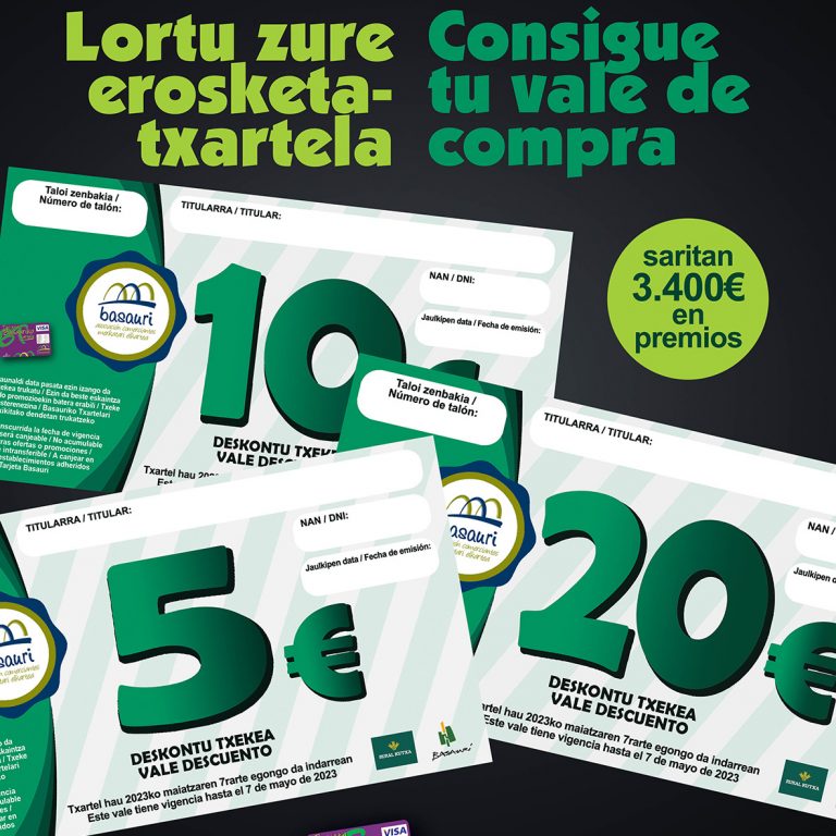 campaña vales tarjeta Basauri