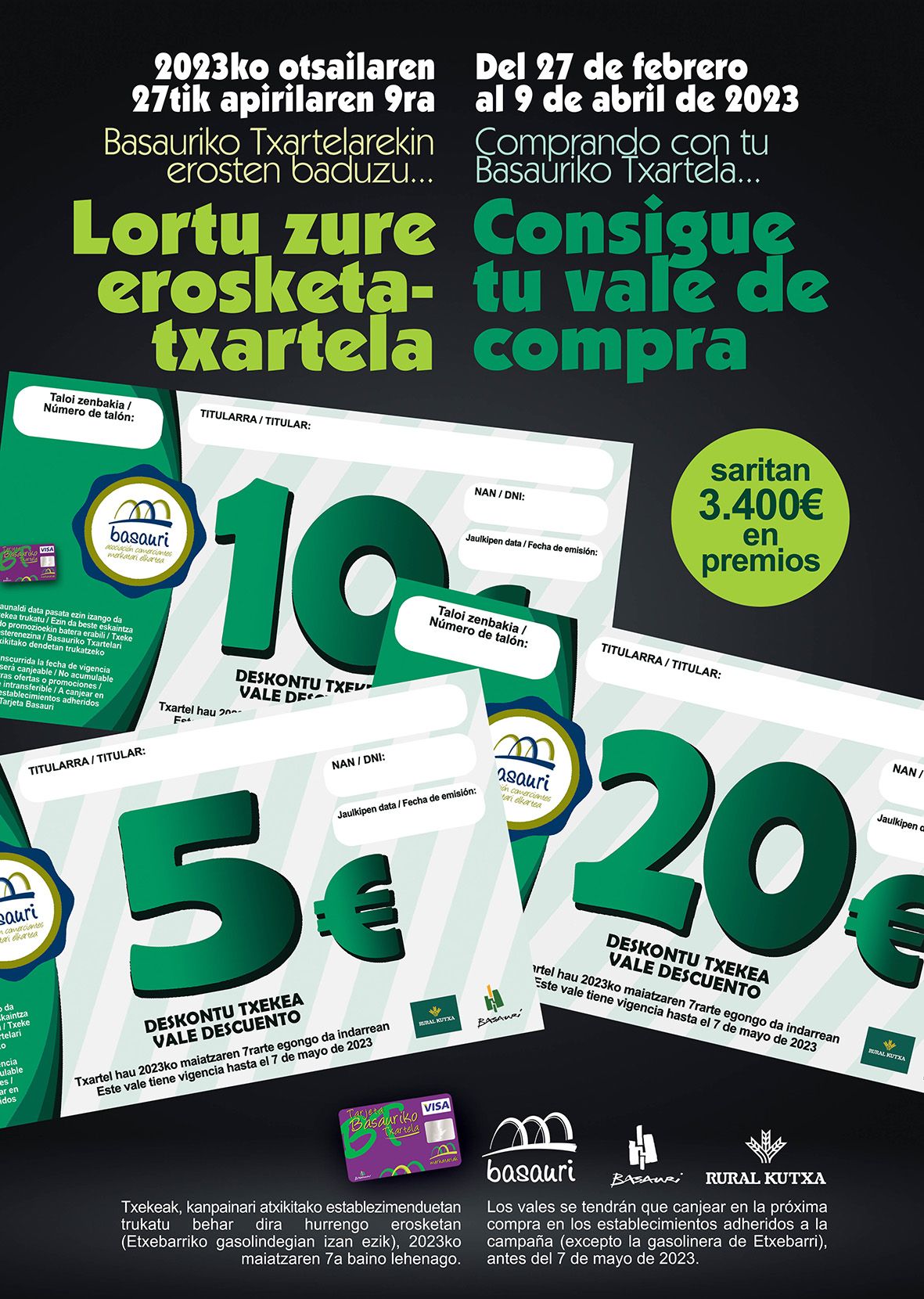 campaña vales tarjeta Basauri
